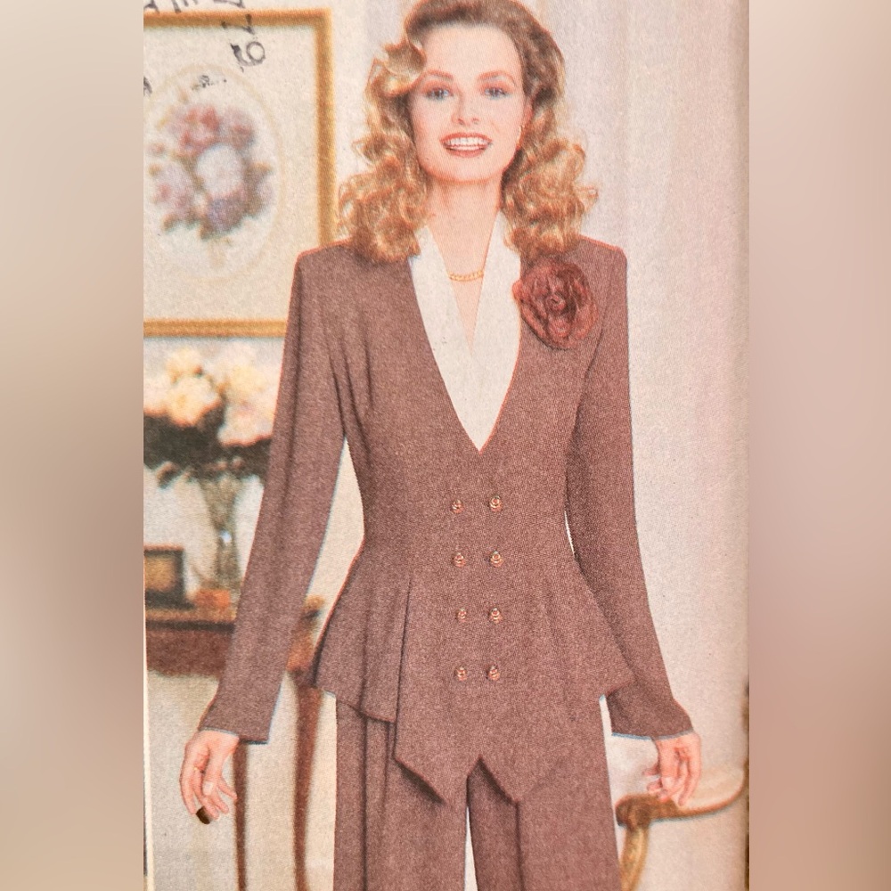 Butterick 4143- pretty double breasted soft jacket with skirt & pants Uncut